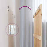 Wall Headboard 185 cm Solid Wood Pine - Rear View