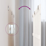 Wall Headboard White 185 cm Solid Wood Pine - Rear View