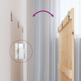 Wall Headboard 140 cm Solid Wood Pine - Rear View