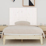 Wall Headboard White 140 cm Solid Wood Pine - Side View
