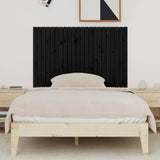 Wall Headboard Black 140 cm Solid Wood Pine - Side View
