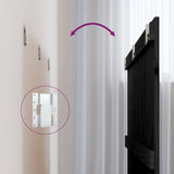 Wall Headboard Black 140 cm Solid Wood Pine - Rear View