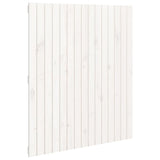 Wall Headboard White 95.5 cm Solid Wood Pine - Front View