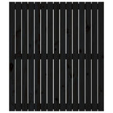 Wall Headboard Black 95.5 cm Solid Wood Pine