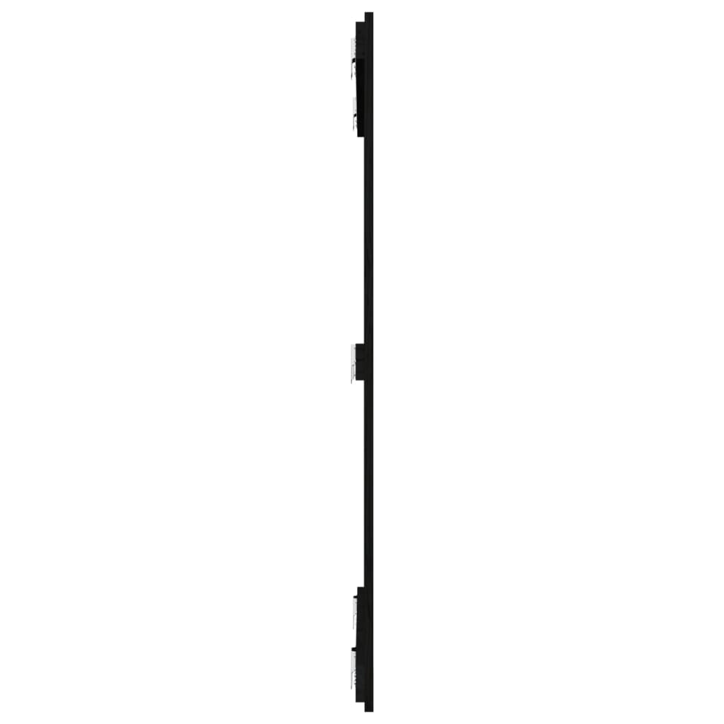 Wall Headboard Black 95.5 cm Solid Wood Pine