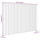 Wall Headboard White 159.5 cm Solid Wood Pine - Low Angle