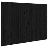 Wall Headboard Black 159.5 cm Solid Wood Pine - Front View