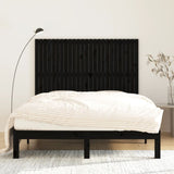 Wall Headboard Black 159.5 cm Solid Wood Pine - Side View