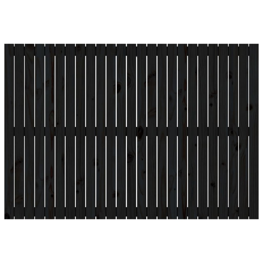 Wall Headboard Black 159.5 cm Solid Wood Pine