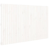 Wall Headboard White 185 cm Solid Wood Pine - Front View