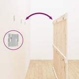 Wall Headboard White 185 cm Solid Wood Pine - Rear View