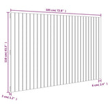 Wall Headboard White 185 cm Solid Wood Pine - Low Angle