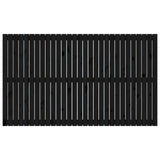 Wall Headboard Black 185 cm Solid Wood Pine - Top-Down View