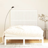 Wall Headboard White 140 cm Solid Wood Pine - Side View