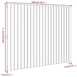 Wall Headboard White 140 cm Solid Wood Pine - Low Angle