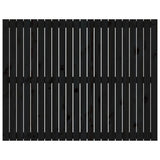 Wall Headboard Black 140 cm Solid Wood Pine - Top-Down View