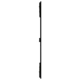 Wall Headboard Black 140 cm Solid Wood Pine