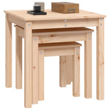 Nesting Tables 3 pcs Solid Wood Pine - 45-Degree Angle