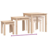 Nesting Tables 3 pcs Solid Wood Pine - Extra Image