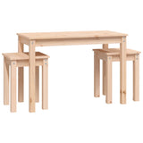 Nesting Tables 3 pcs Solid Wood Pine - 45-Degree Angle