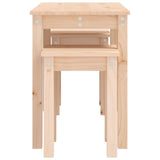 Nesting Tables 3 pcs Solid Wood Pine - Close-Up Angle