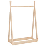 Clothes Rack 100x45x150 cm Solid Wood Pine - Front View
