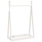 Clothes Rack White 100x45x150 cm Solid Wood Pine