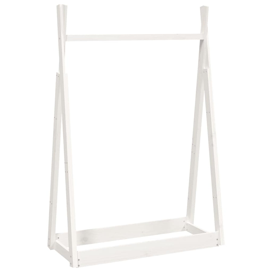 Clothes Rack White 100x45x150 cm Solid Wood Pine