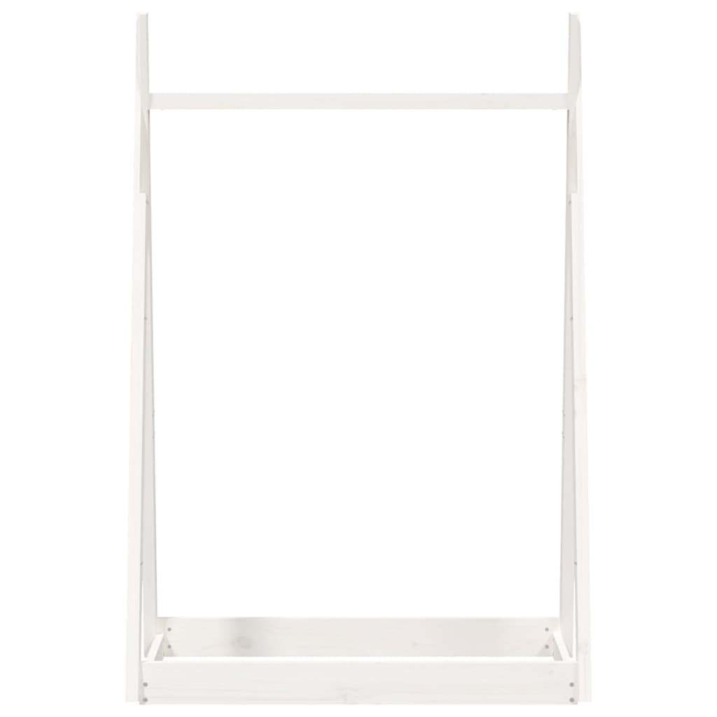 Clothes Rack White 100x45x150 cm Solid Wood Pine