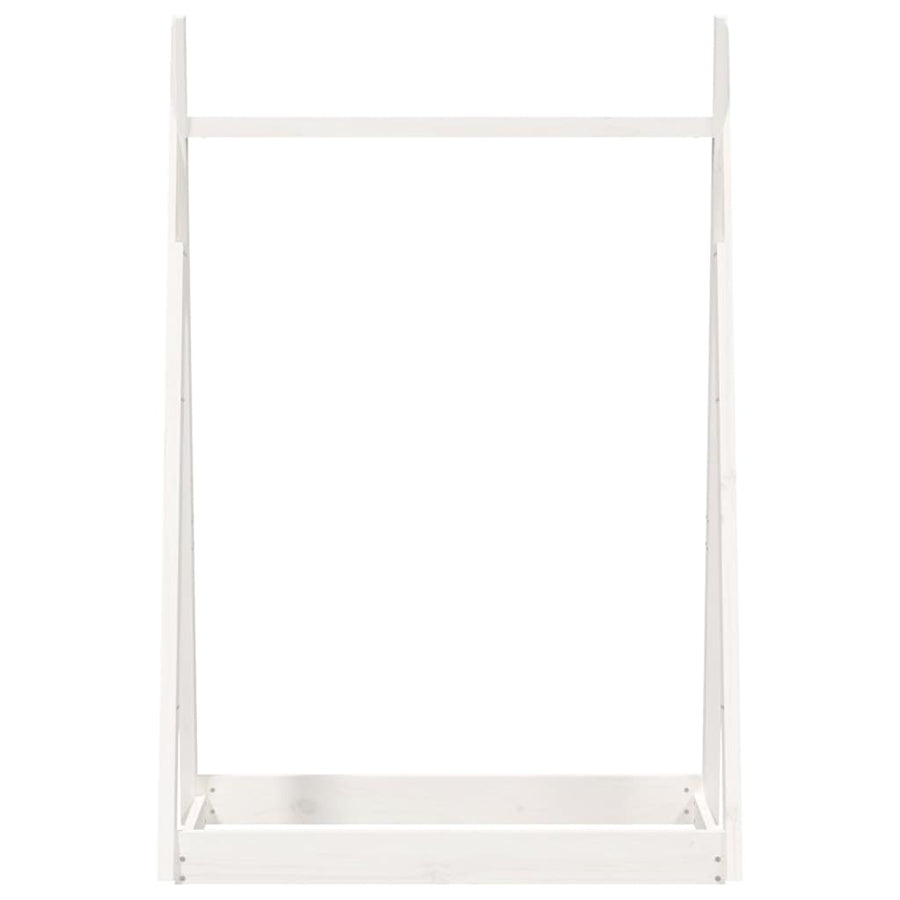 Clothes Rack White 100x45x150 cm Solid Wood Pine