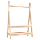 Clothes Rack 100x45.5x150 cm Solid Wood Pine - Front View