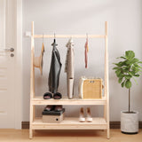 Clothes Rack 100x45.5x150 cm Solid Wood Pine - Side View