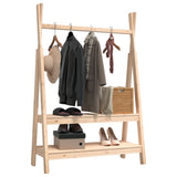 Clothes Rack 100x45.5x150 cm Solid Wood Pine - Top-Down View