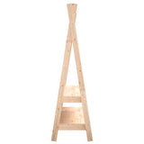 Clothes Rack 100x45.5x150 cm Solid Wood Pine - Rear View