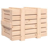 Storage Box 58x40.5x42 cm Solid Wood Pine - Rear View
