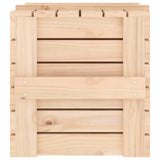 Storage Box 58x40.5x42 cm Solid Wood Pine - Low Angle
