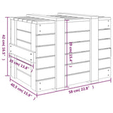 Storage Box 58x40.5x42 cm Solid Wood Pine