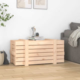 Storage Box 91x40.5x42 cm Solid Wood Pine - Side View