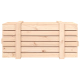 Storage Box 91x40.5x42 cm Solid Wood Pine - Close-Up Angle