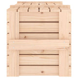 Storage Box 91x40.5x42 cm Solid Wood Pine - Low Angle