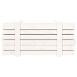 Storage Box White 91x40.5x42 cm Solid Wood Pine - Close-Up Angle