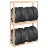 Tire Rack 120x40x180 cm Solid Wood Pine - Top-Down View