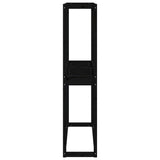 Tire Rack Black 120x40x180 cm Solid Wood Pine - Close-Up Angle