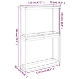 Tire Rack Black 120x40x180 cm Solid Wood Pine - Extra Image