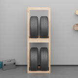 Tire Rack 63x40x180 cm Solid Wood Pine - Side View