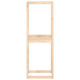 Tire Rack 63x40x180 cm Solid Wood Pine - Rear View
