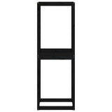 Tire Rack Black 63x40x180 cm Solid Wood Pine - Rear View