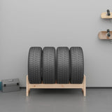 Tire Rack 120x40x40 cm Solid Wood Pine - Side View
