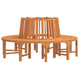 Round Tree Bench Ø208 cm Solid Wood Eucalyptus - Side View