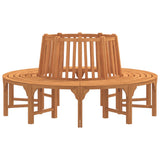 Round Tree Bench Ø208 cm Solid Wood Eucalyptus - Top-Down View
